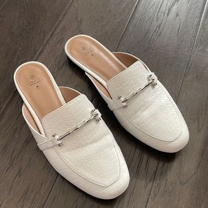 White Slip-On Loafers